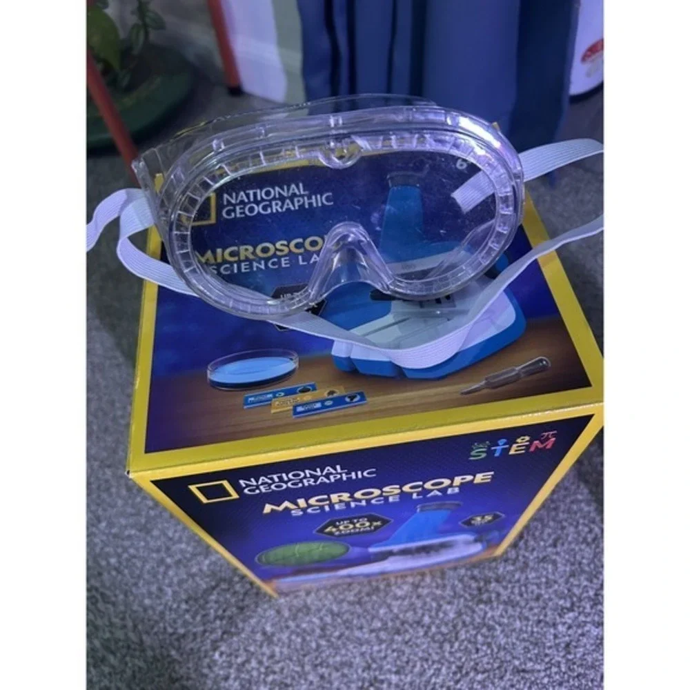 National Geographic Microscope Kids Science Kit‎ Easy To Use Gift Bonus Goggles